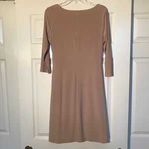 Body con - very flattering tan sheath dress